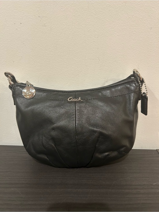 Coach Handbags - Coach Ashley Small Black Leather shoulder/wristlet bag EUC